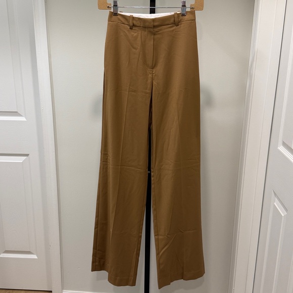 Zara Tan Wide-Leg Trousers - Picture 1 of 4